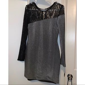 Arden B form fitting formal dress with black slit